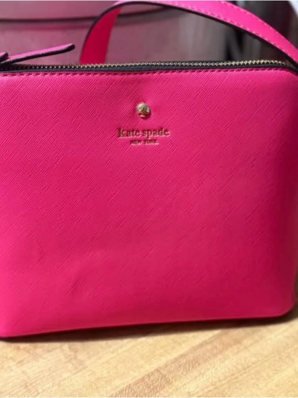 kate spade Bright Pink Saffiano Crossbody Bag
